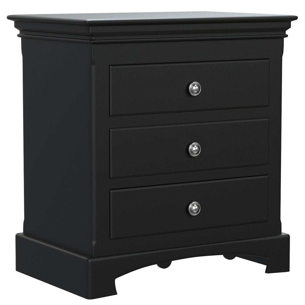 Nightstand - 3 Drawers - Royal Collection - Adult - Black