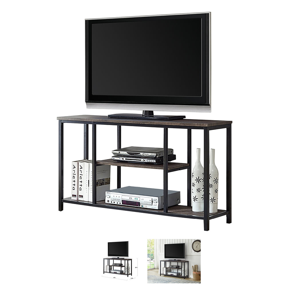 Bebelelo TV Stand with 2 Shelves and 2 Storage Cabinets for 55” TV