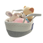 Boobeyeh grey stylish kids toy organizer storage basket