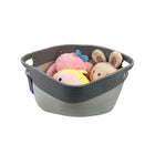 Boobeyeh dark grey cotton rope kids toy organizer with handles