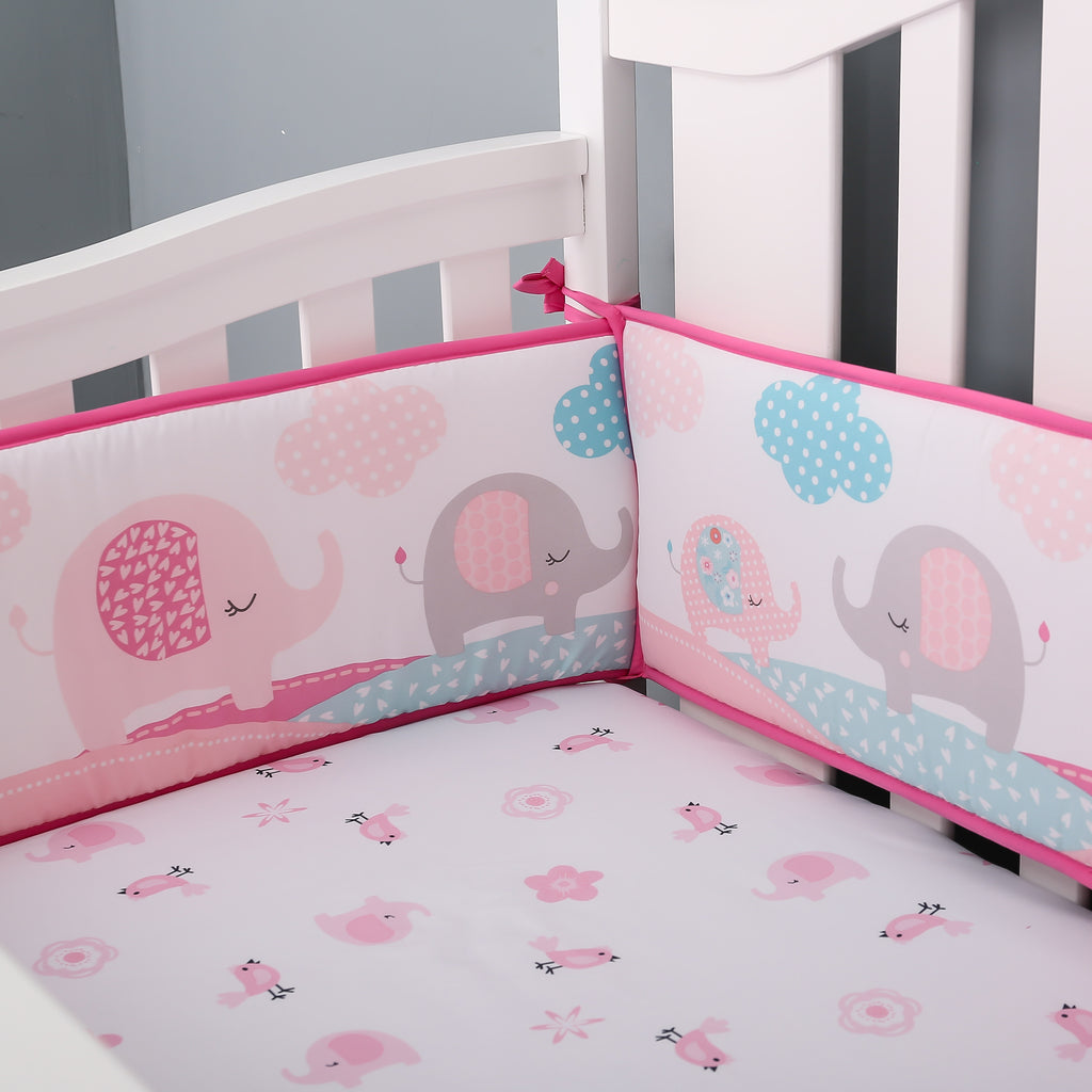 3 elephant crib bedding set 2