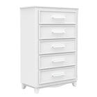 5 drawer chest office storage organization, white
