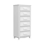 6 drawer chest storage organization for office home decor, white