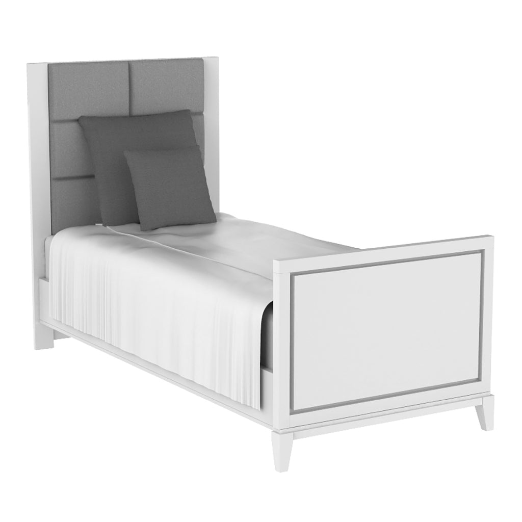 Moderna twin bed, white