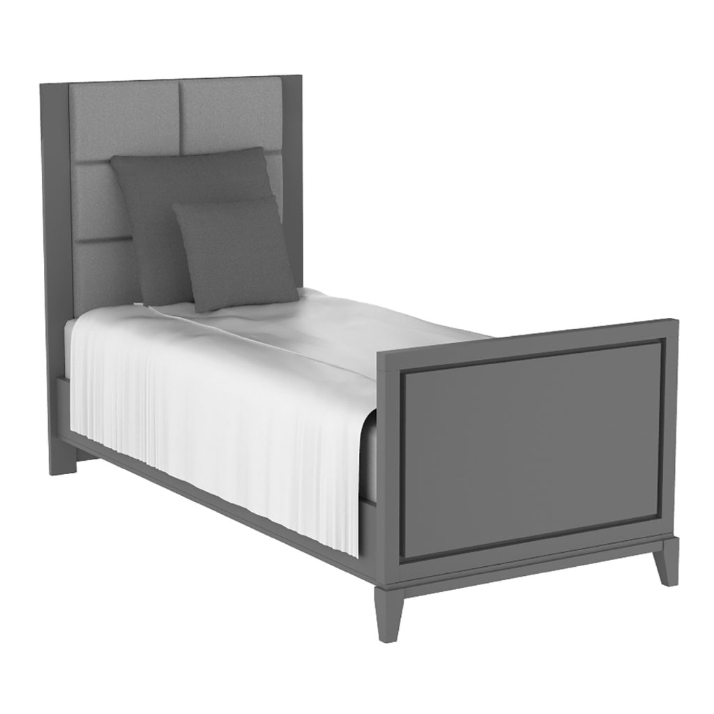 Moderna twin bed, dark grey