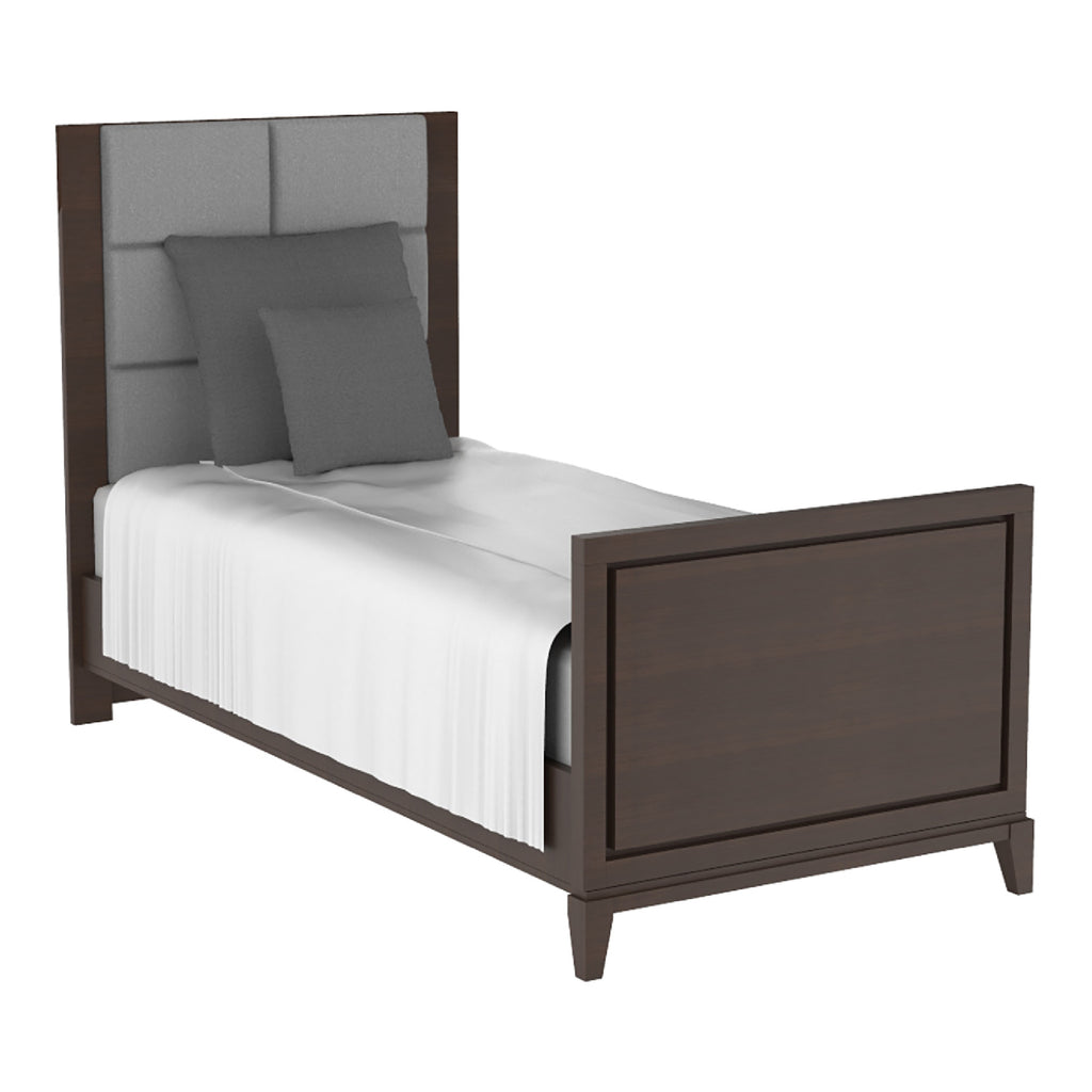 Moderna twin bed, walnut