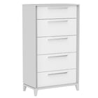 Moderna 5 drawer chest office storage organization, grey & white