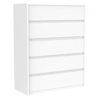 Farona 5 drawer chest storage for nursery bedroom, white