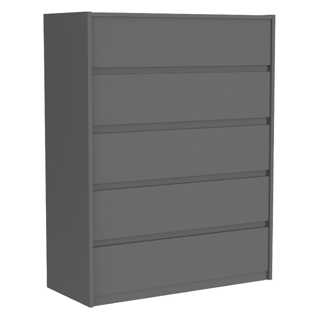 Farona 5 drawer chest storage for nursery bedroom, dark grey