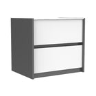 Farona night table for bedroom decoration, dark grey & white