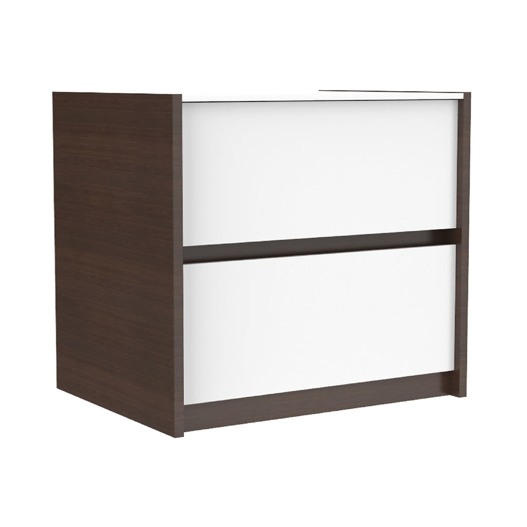 Farona night table for bedroom decoration, walnut & white