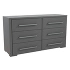 joanna 6-drawer small double dresser organization for home decoration, dark grey