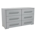 joanna 6-drawer small double dresser organization for home decoration, light grey