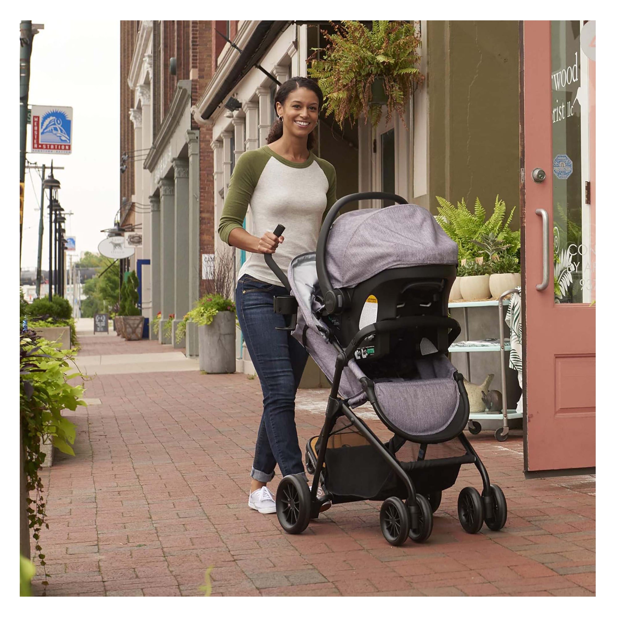 Evenflo sibby travel system – charcoal