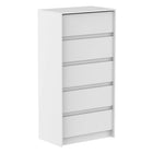 Alex 5-Drawer Chest White – Modern Storage Dresser Made in Canada