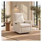 Upholstered electrical rocking chair luxglide 109 for baby in beige fabric