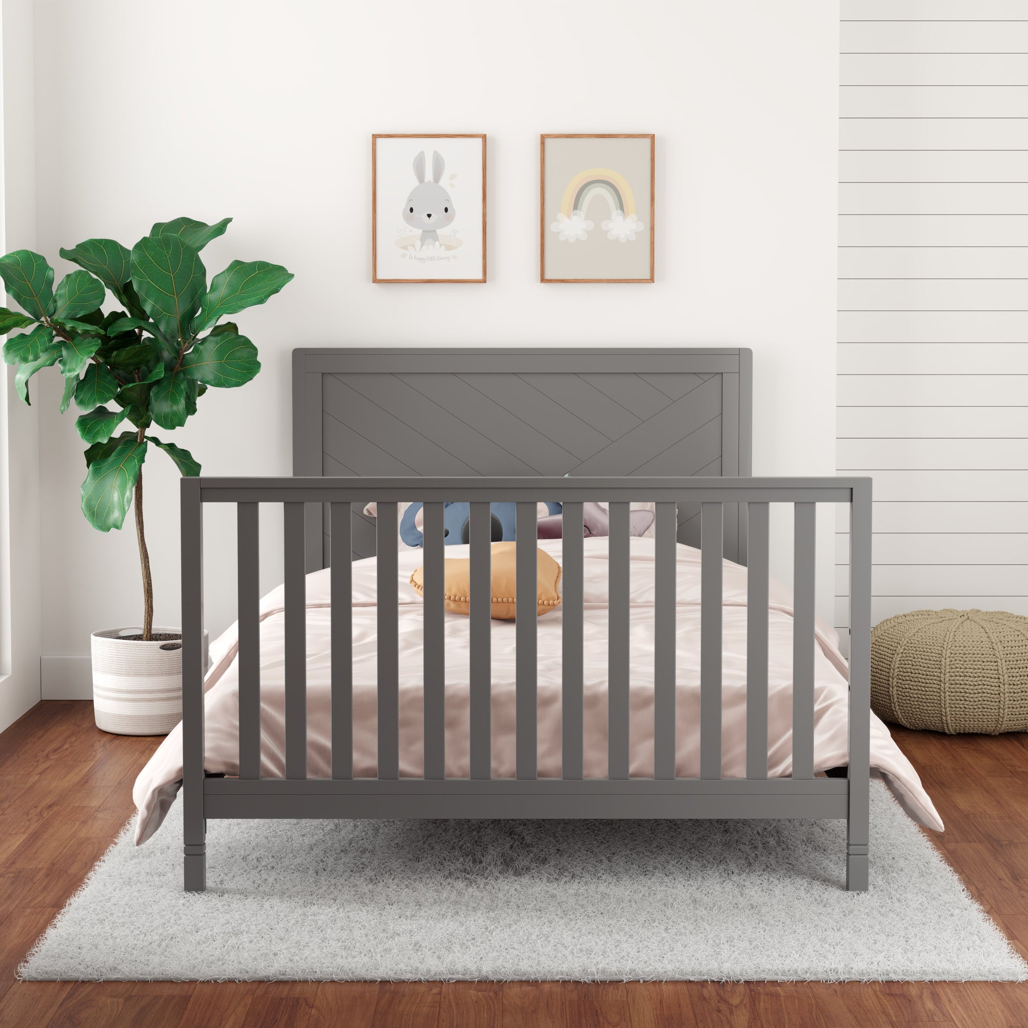 Moderna Convertible Crib Dark Grey Bebelelo Canada