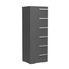 Gabriella 6 drawer chest storage for nursery bedroom, dark grey