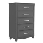 5 drawer chest office storage organization, dark grey