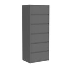 Farona 6 drawer chest office storage organization, dark grey
