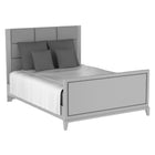 Moderna Queen bed, light grey