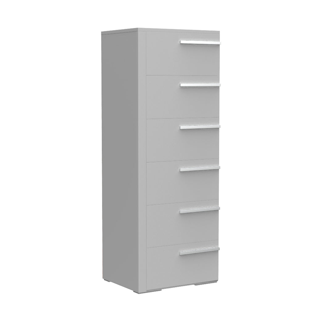 Gabriella 6 drawer chest storage for nursery bedroom, light grey