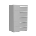 Gabriella 5 drawer chest storage for nursery bedroom, light grey
