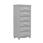 6 drawer chest storage organization for office home decor, light grey