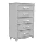 5 drawer chest office storage organization, light grey