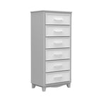 6 drawer chest storage organization for office home decor, grey & white