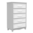5 drawer chest office storage organization, grey & white