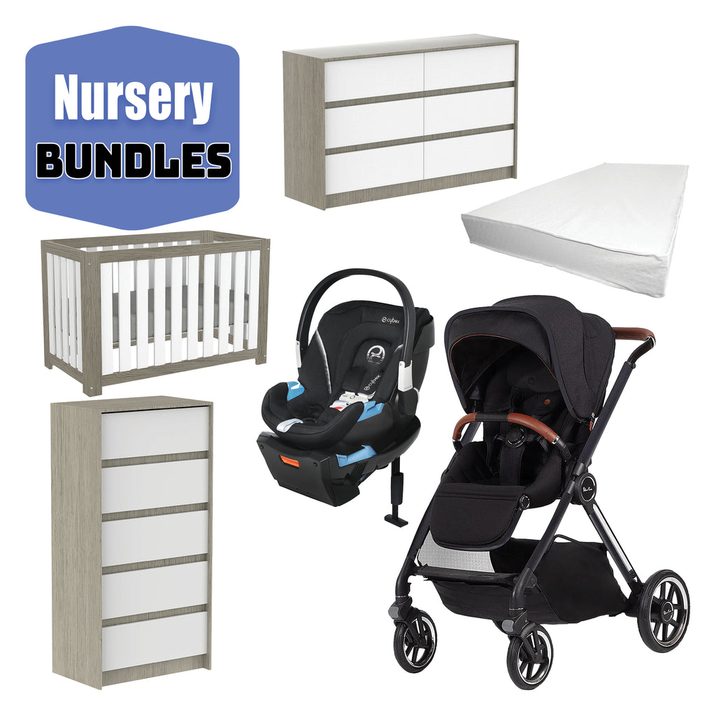 Cybex & silver cross ultimate baby essentials bundle: stroller, car seat & nursery furniture