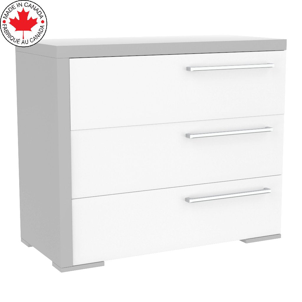 Bureay 3 drawer - Alpine - light gray and white