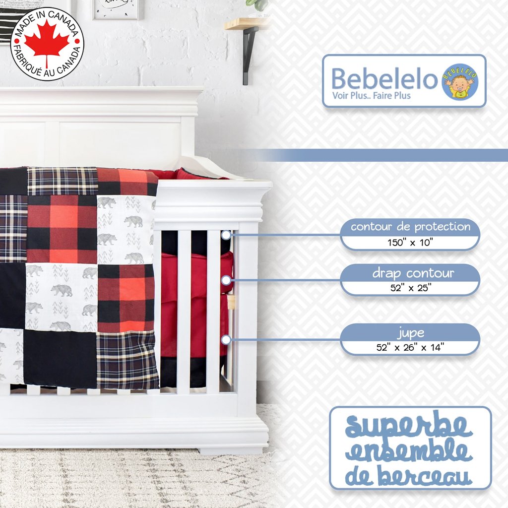 Bebelelo - Bed - 5 pieces- Bear Rustic # 316