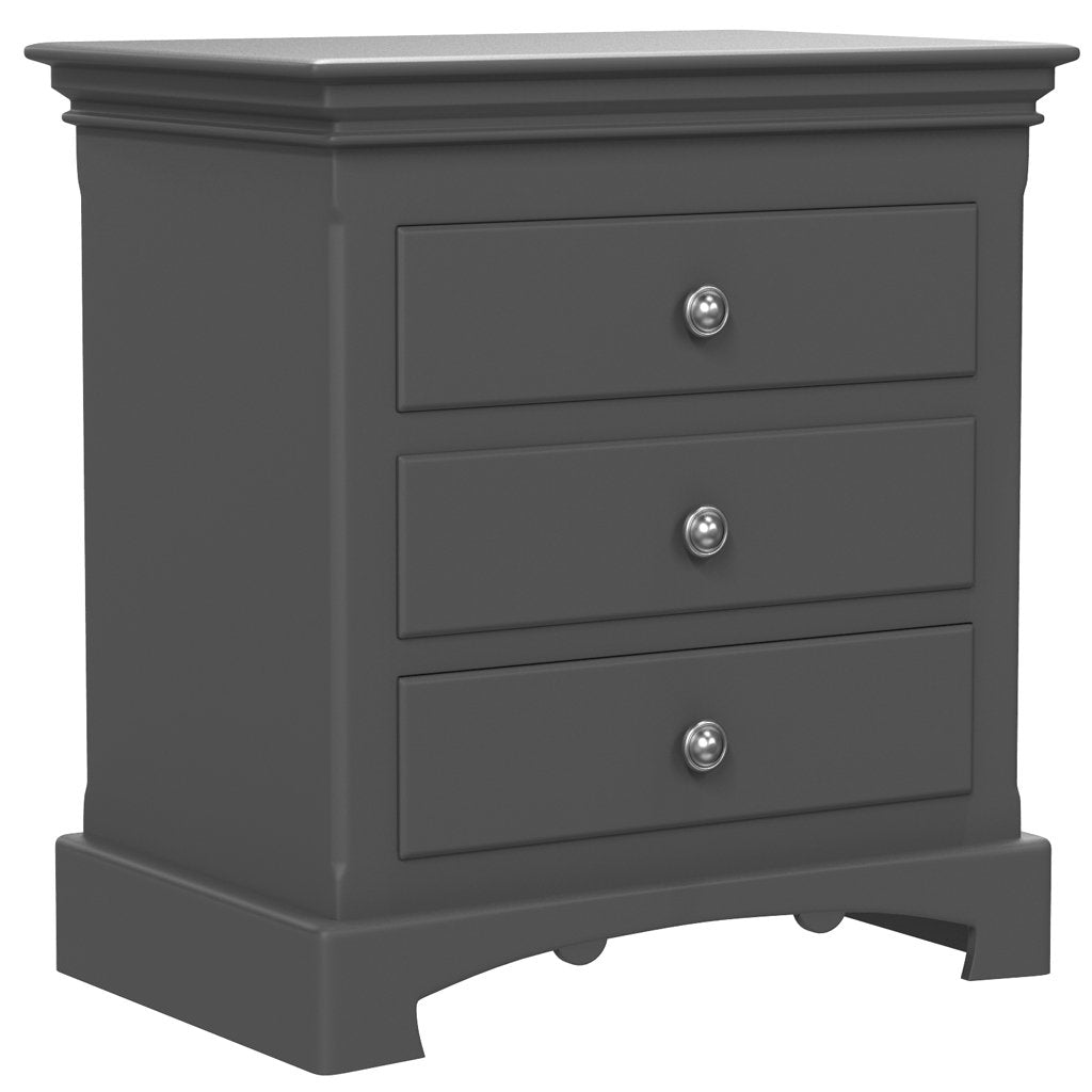 Nightstand - 3 Drawers - Royal Collection - Adult - Dark Gray