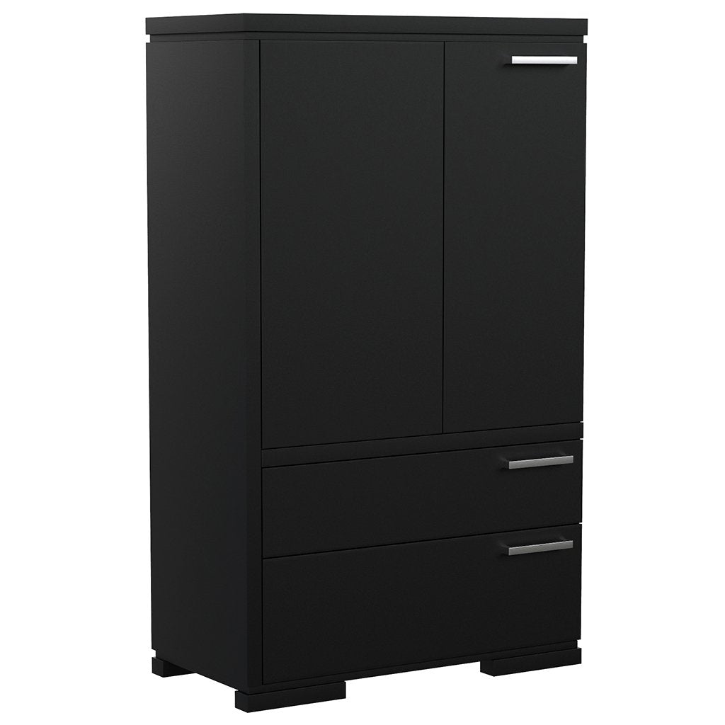 Wardrobe - 2 drawers and 2 doors - Joe - Black
