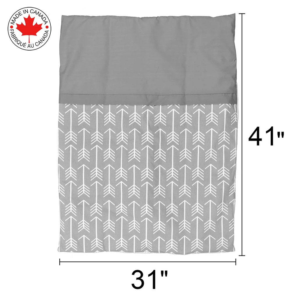 Bebelelo- Bedding 7 pcs gray and white baby with a pattern of arrows # 83