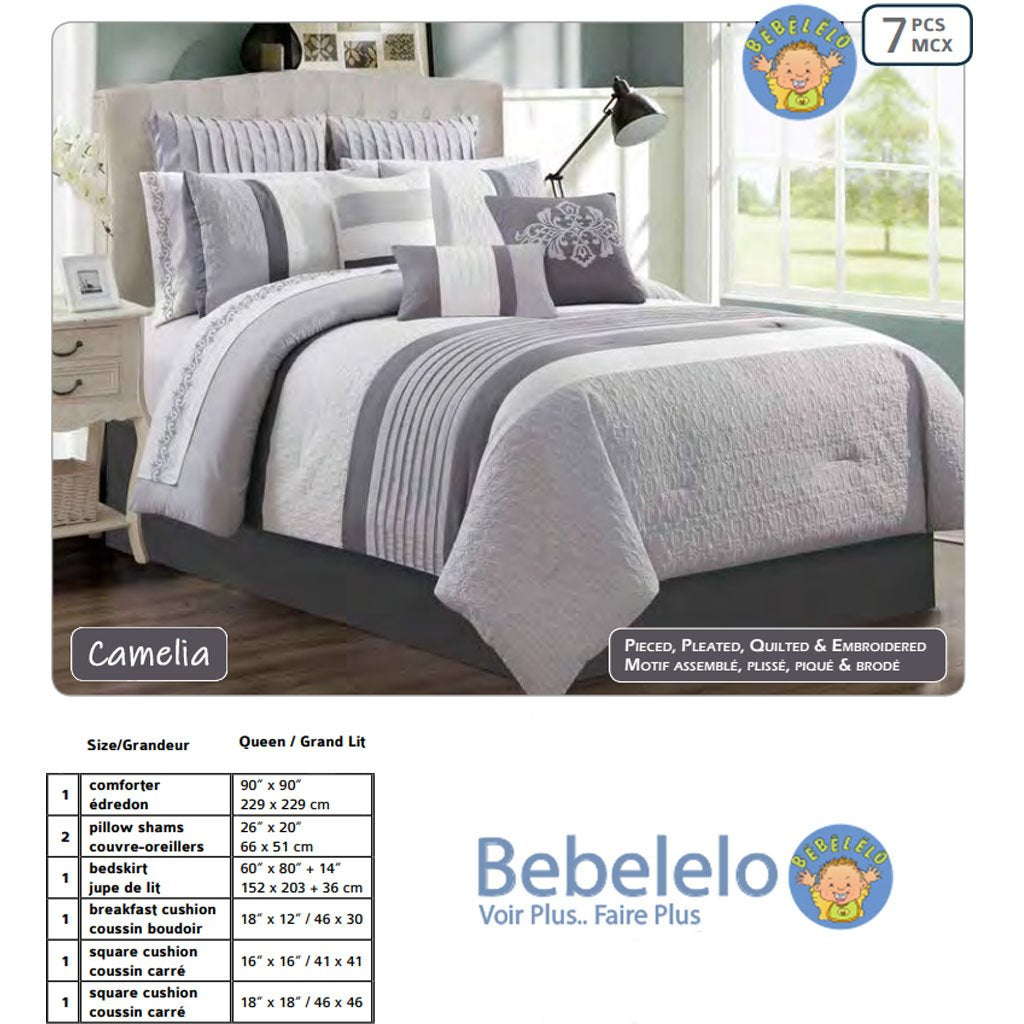 Bedding Set - Camelia - 7 Pieces - Queen