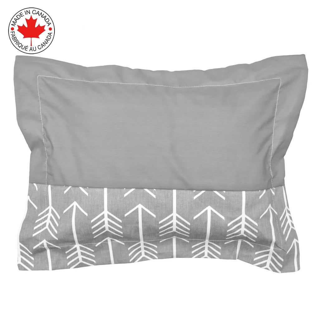 Bebelelo- Bedding 7 pcs gray and white baby with a pattern of arrows # 83
