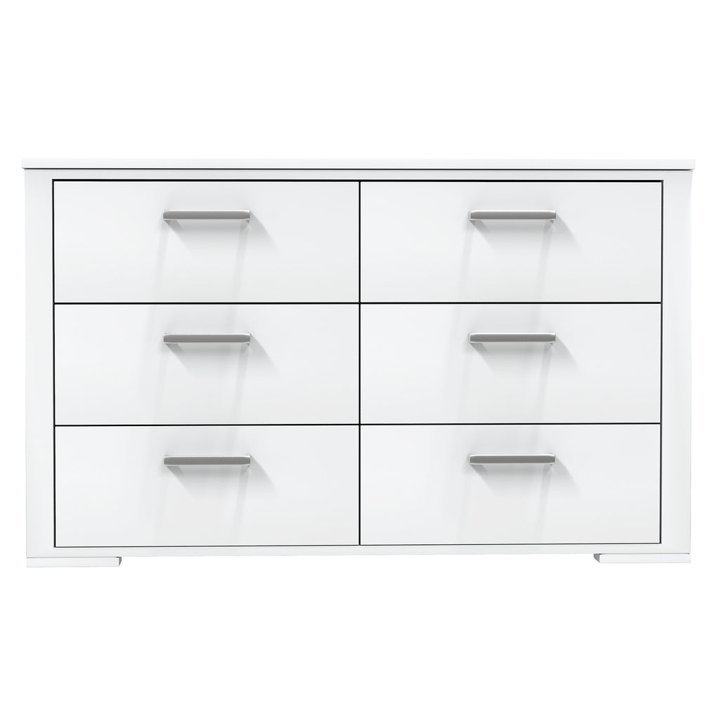 karlstad 6-drawer double dresser organization for home decor, white