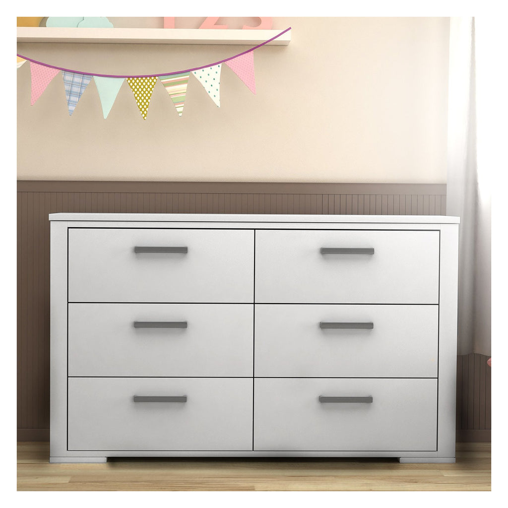 karlstad 6-drawer double dresser organization for home decor, white