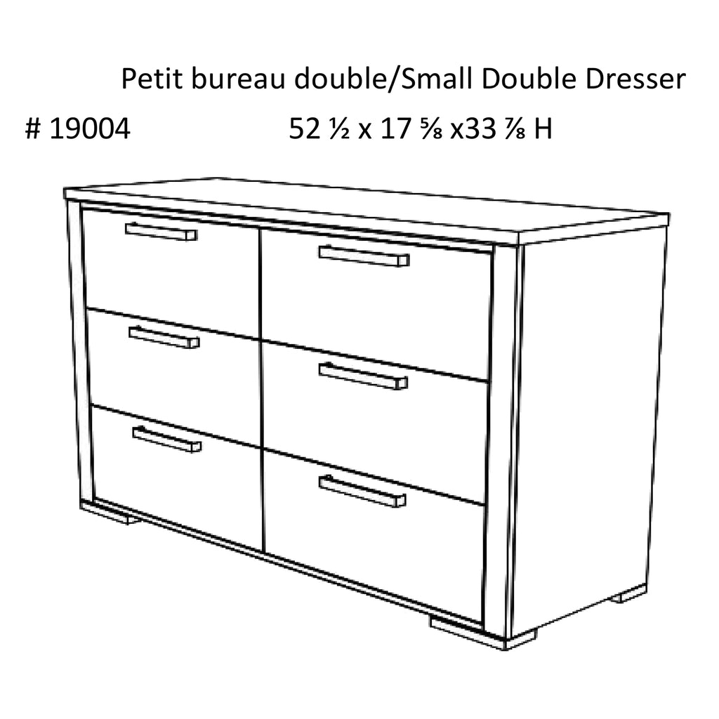 karlstad 6-drawer double dresser organization for home decor, white & wood barn