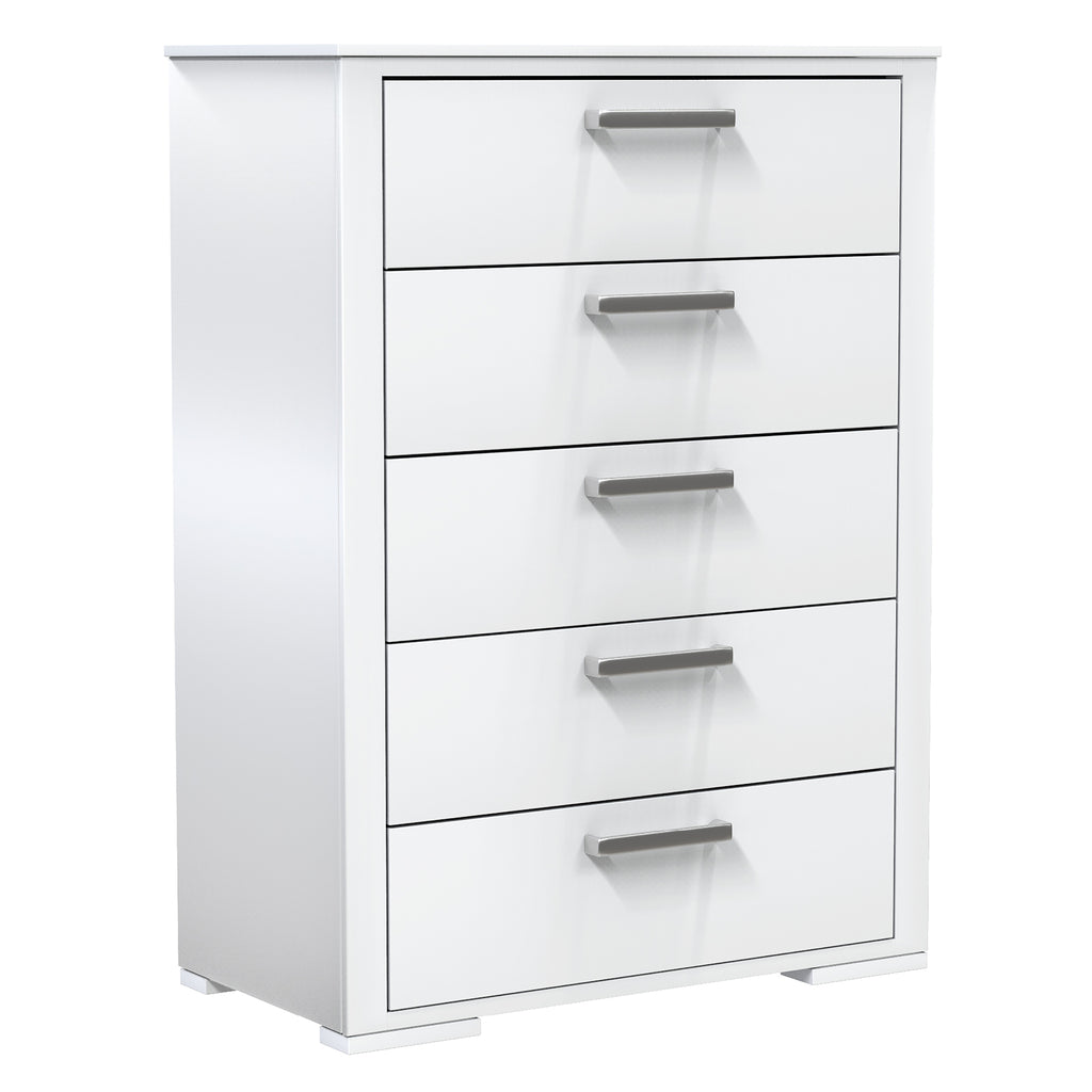 karlstad 5 drawer chest office storage organization, white