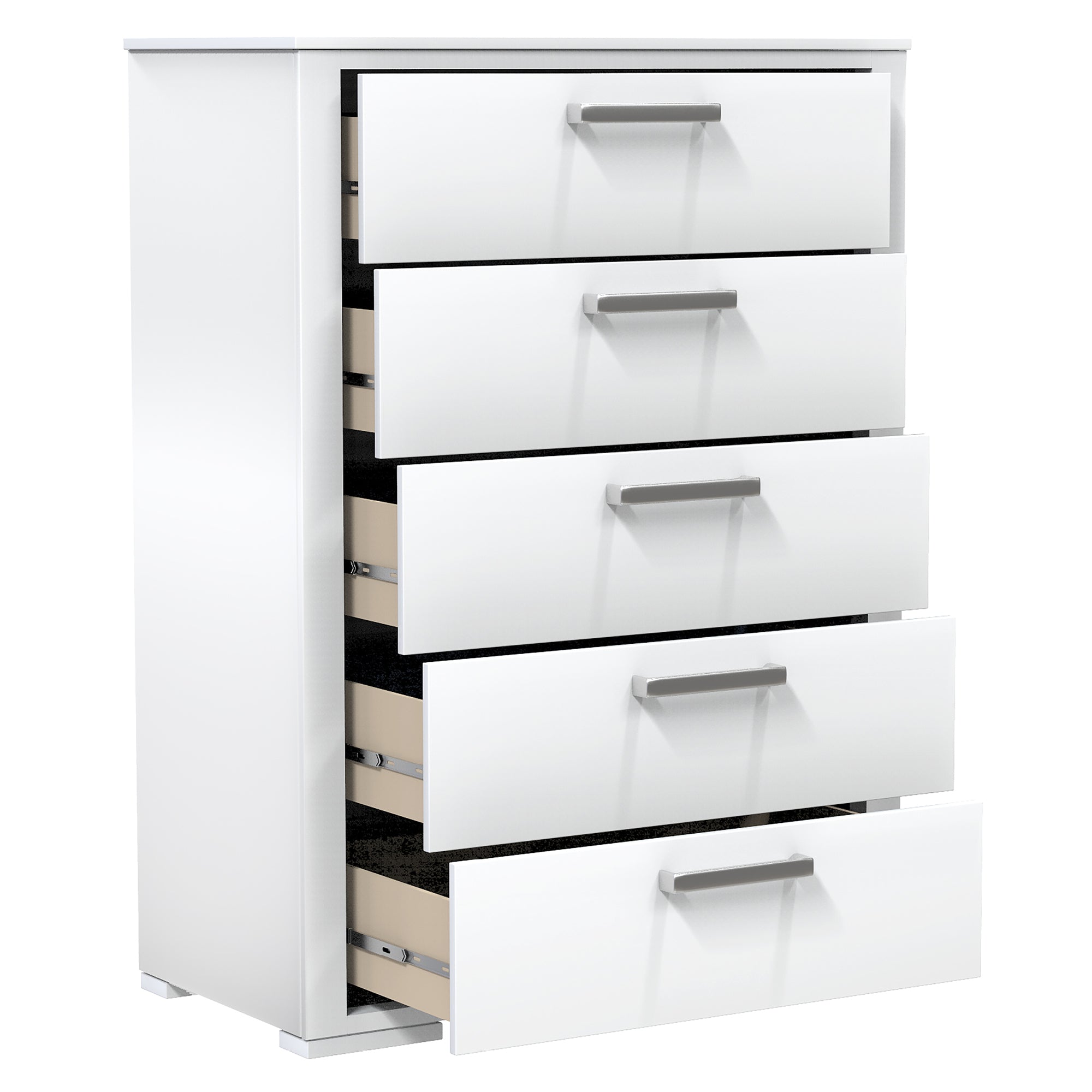 5 Drawer Wood Chest Office Storage Organization-white – Bebelelo 