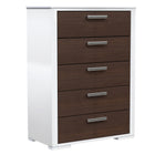 karlstad 5 drawer chest office storage organization, white & wood barn