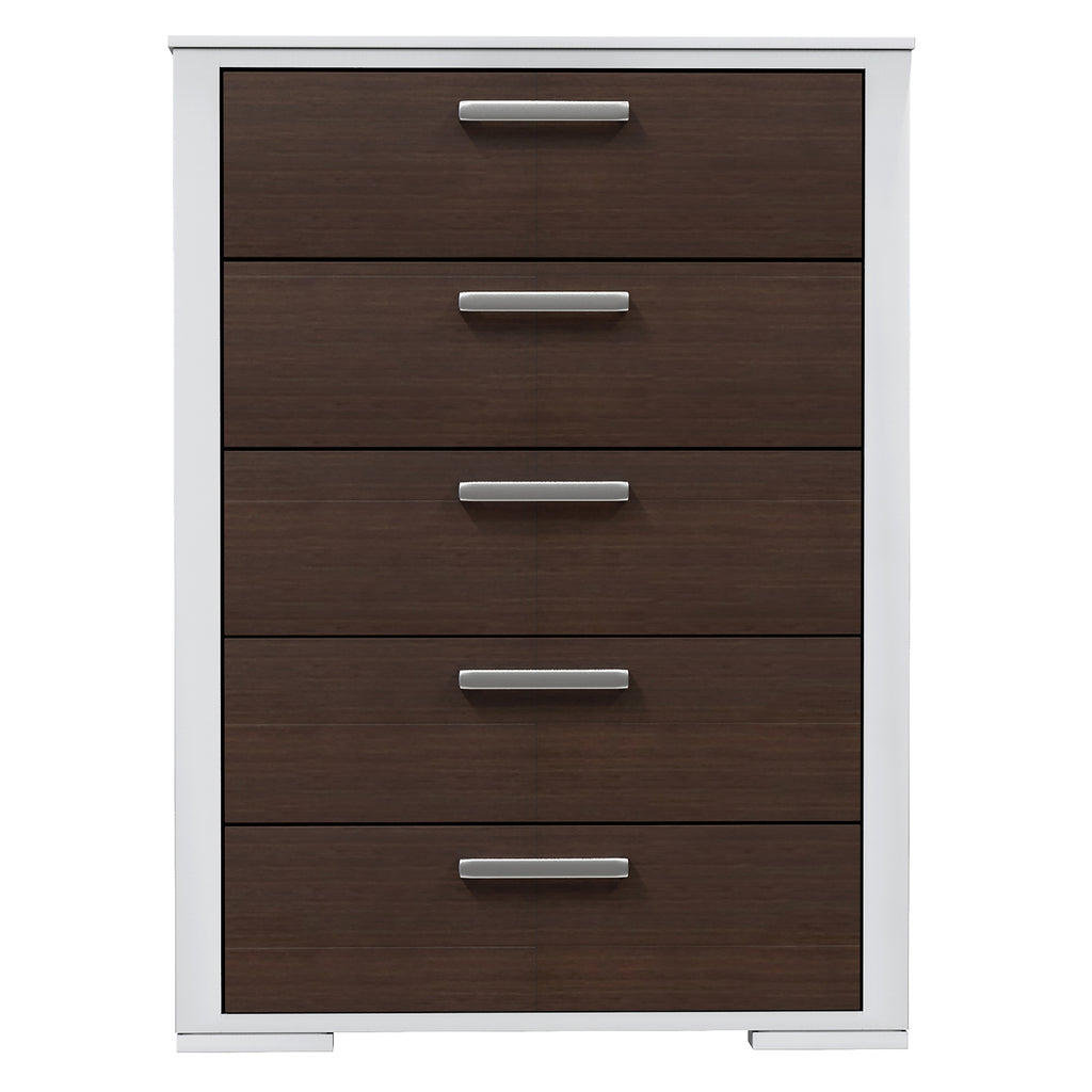 karlstad 5 drawer chest office storage organization, white & wood barn