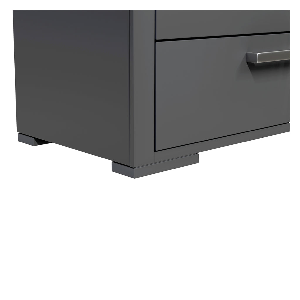 karlstad 5 drawer chest office storage organization, dark grey