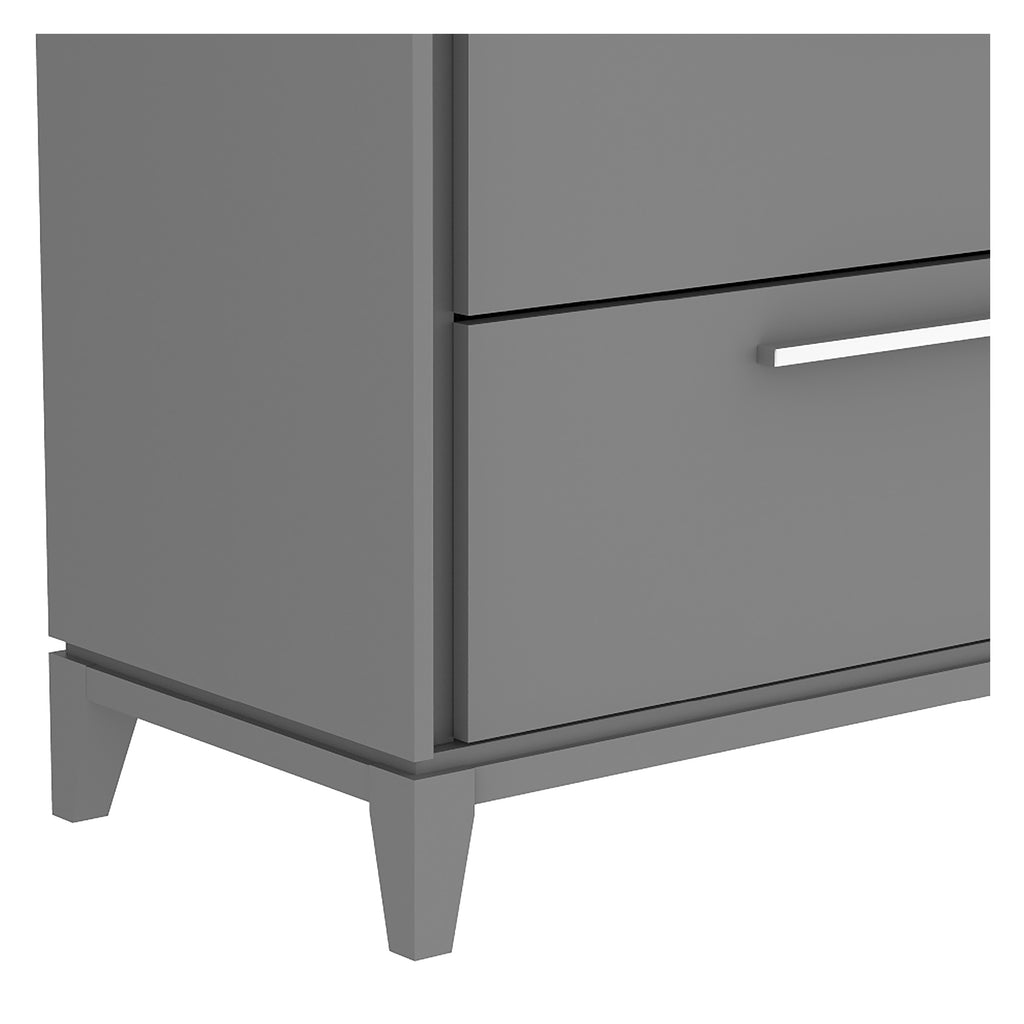 Bebelelo 3 Drawer Chest Office Storage Organization, Dark Grey