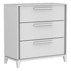 Moderna 3 drawer chest office storage organization, light grey