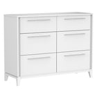 Moderna 6 drawers small double chest office storage organization, white